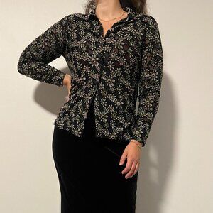 Vintage Logix Floral Shirt Made in Canada